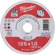Disc de tăiere profesional pentru metal 125x1mm MILWAUKEE