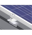 Clemă de acoperiș R1 pentru fixarea șinelor de montare a panourilor fotovoltaice pe acoperișuri din tabla faltuita