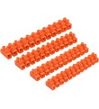 Bloc terminal portocaliu cu 12 cai  4 mm2 400 V