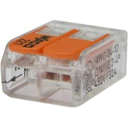 WAGO COMPACT 221-412 Cuplaj rapid universal 2x 0,2-4,0mm2 (pentru sarma / cablu) 450V / 32A ORIGINAL 10buc.