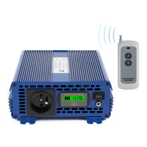 Invertor IPS UNDA PURA BLU POWER ECO MOD PRO 550W / 1000W 12V / 230 V cu telecomandă