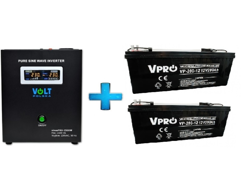 Sursa (UPS) VOLT pentru centrala termica BLU COMPLETE 1800 w 24 v + 110 Ah - Blu Power