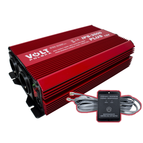 Invertor IPS VOLT RED 1500W / 3000W 12V / 230V cu telecomandă